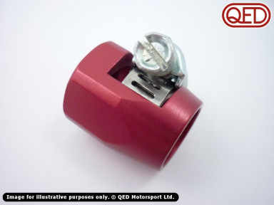 Hose end finisher, – 6 / -4, red/blue
