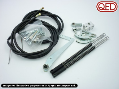 Throttle cable kit, QED/Jenvey bodies, single/double cable